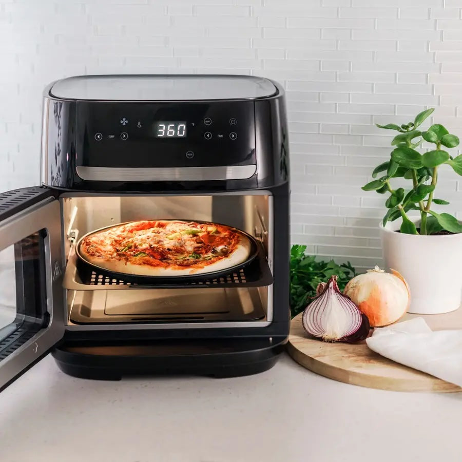 Bella PRO 12.6 Quart Digital Air Fryer Pizza Oven with Rotisserie, Stainless Steel
