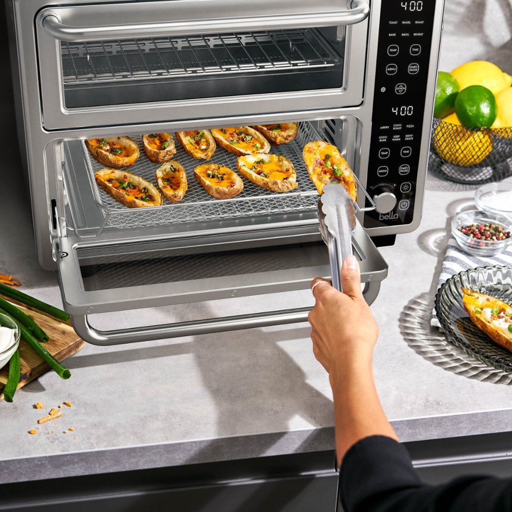 Bella PRO DoubleUp Oven with Probe Thermometer, Stainless Steel