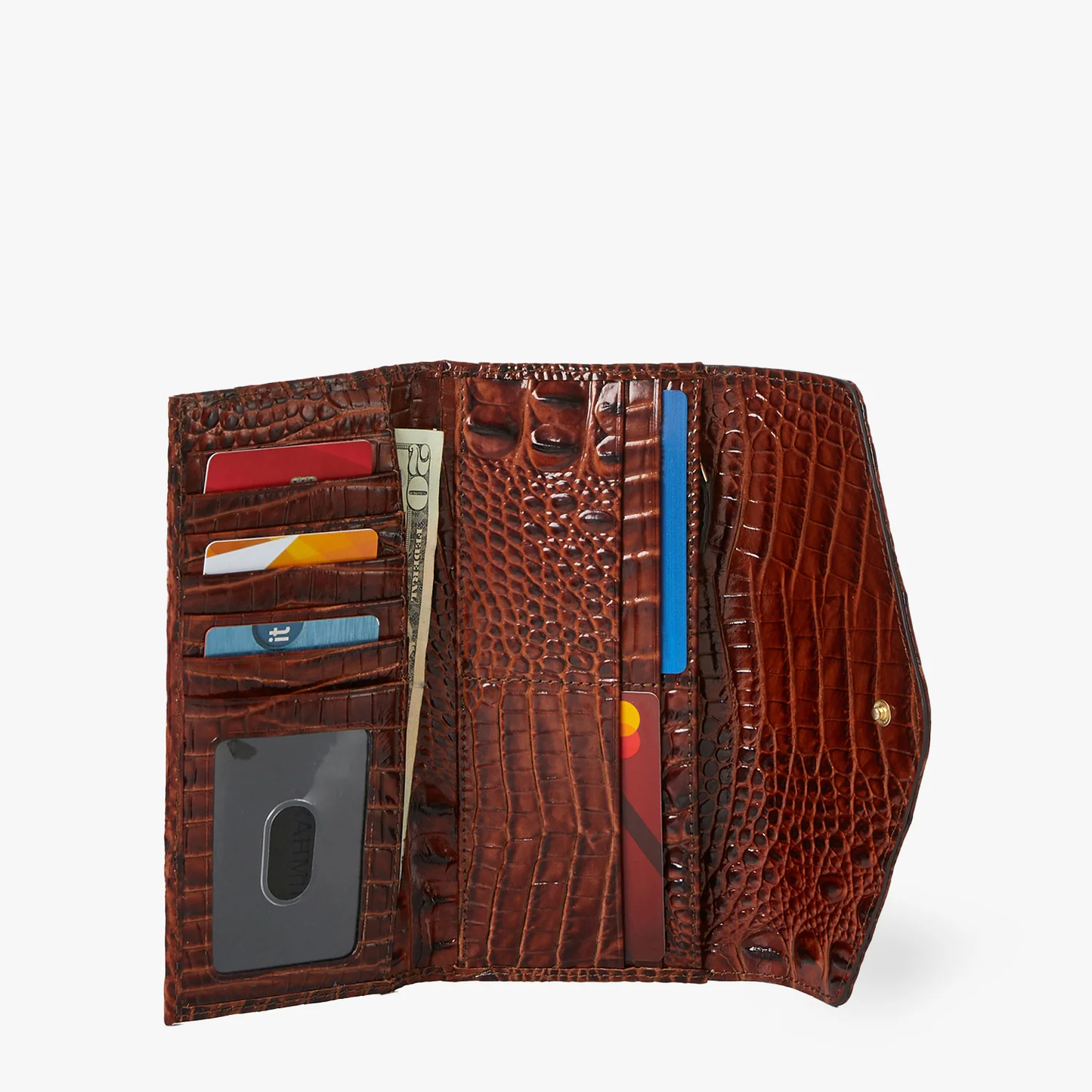 Brahmin Melbourne Collection Veronica Wallet, Cherry Lacquer