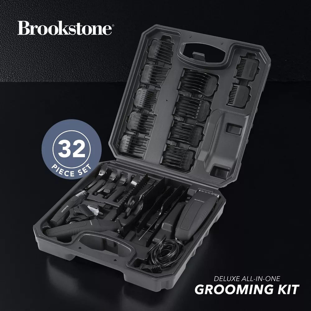 Brookstone 32-Piece Deluxe All-in-One Grooming Kit