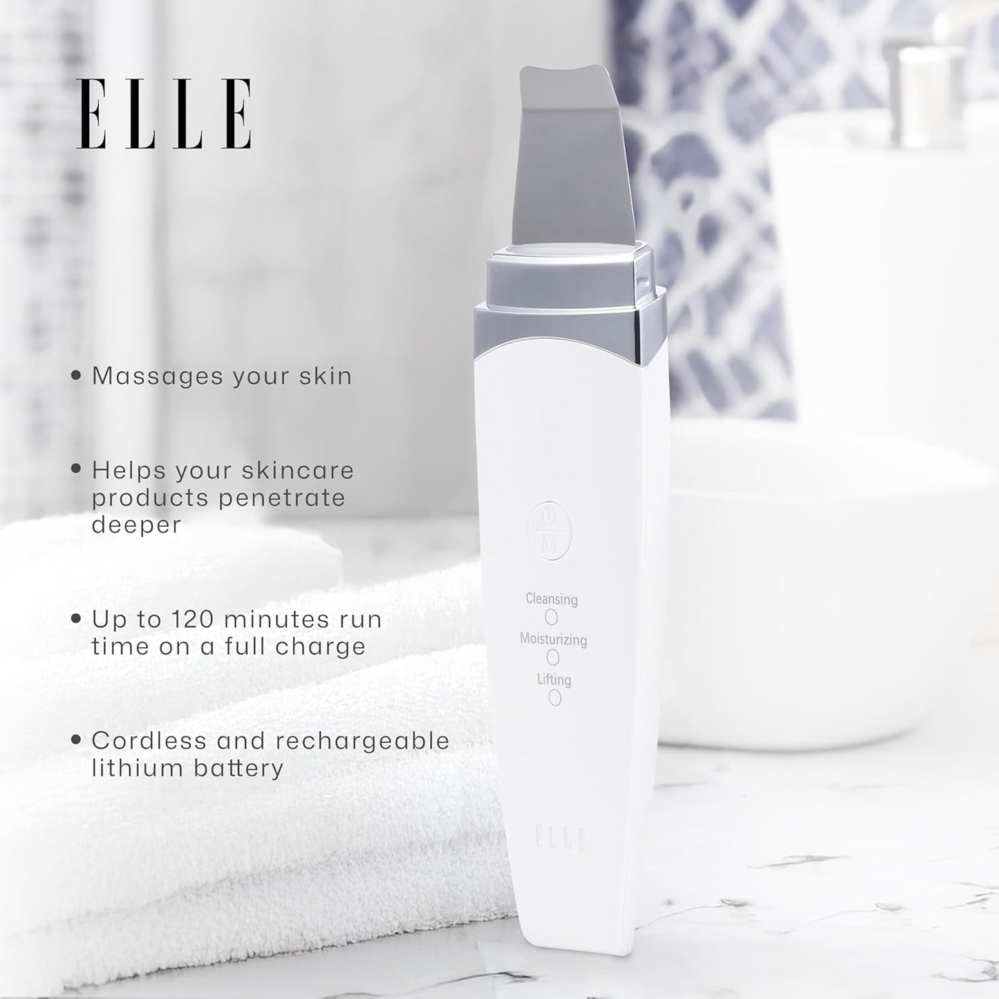 ELLE Ultrasonic Exfoliating Skin Spatula