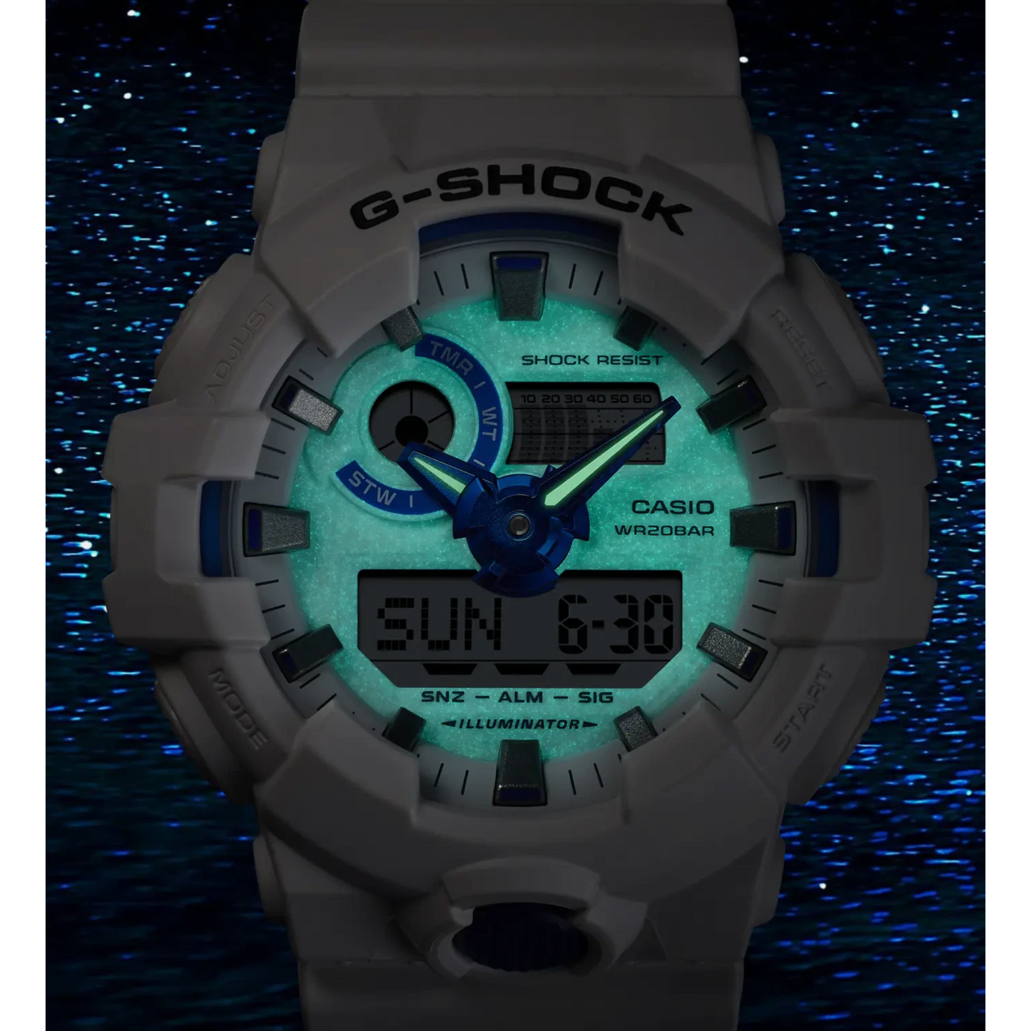 G-Shock - Ana-Digi GA700 Series, White and Blue