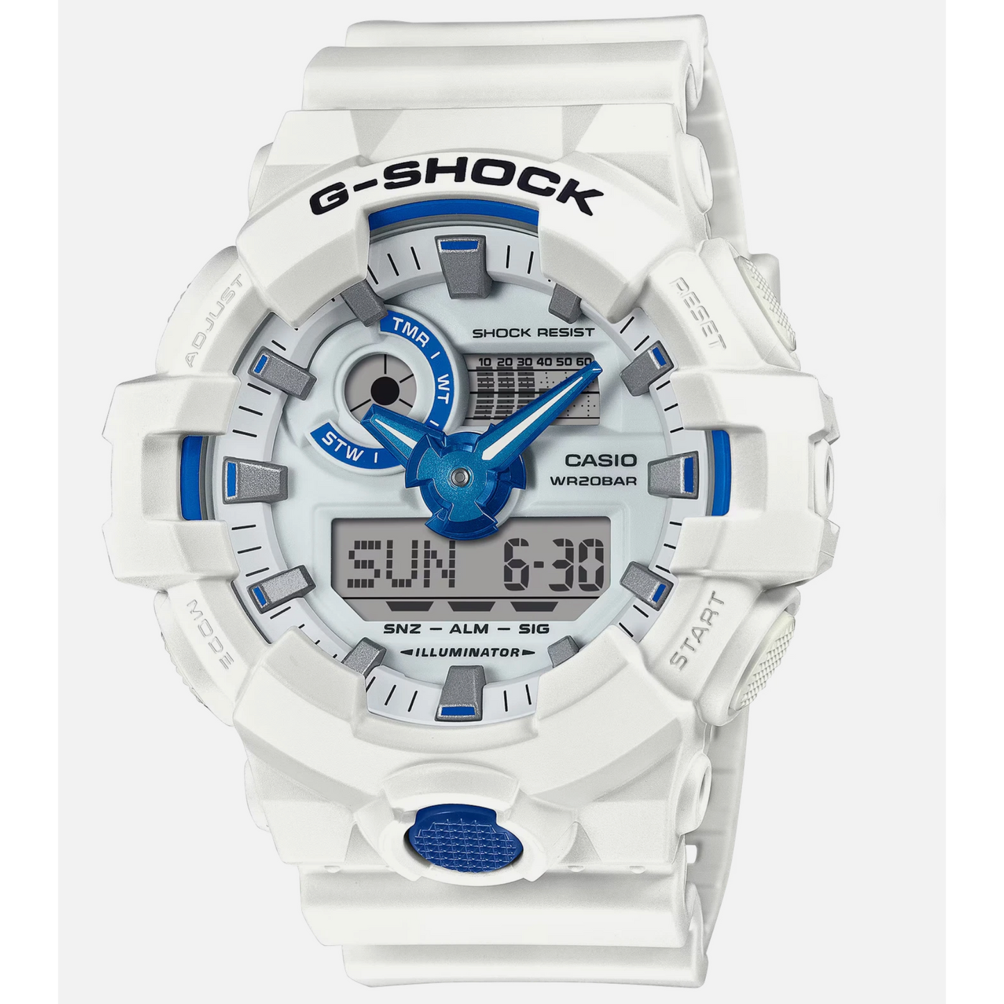 G-Shock - Ana-Digi GA700 Series, White and Blue