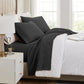 Pintuck Luxe Microfiber 6 Piece Sheet Set, Black