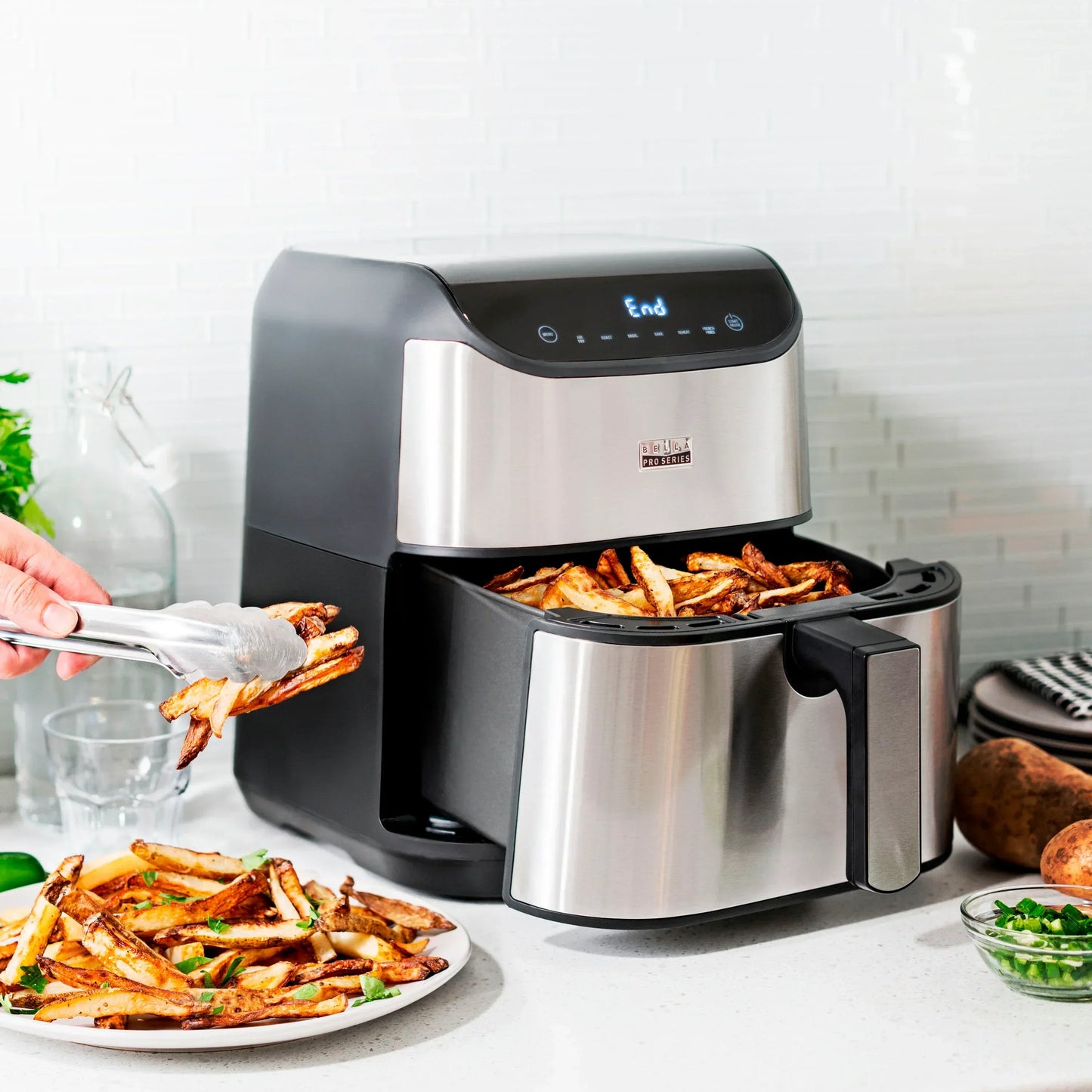 Bella Pro Series 6 qt. Digital Air Fryer, Stainless Steel