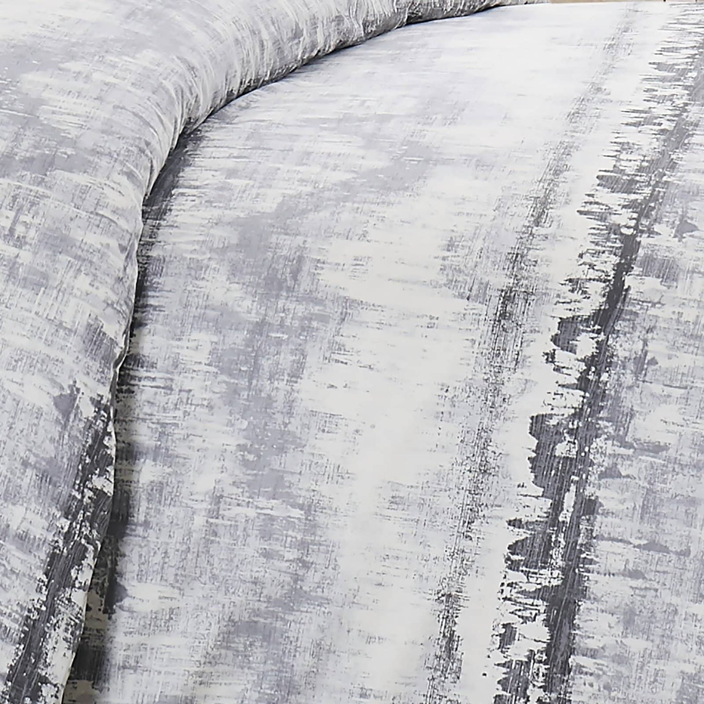 Horizon Abstract Duvet Cover Set, Grey