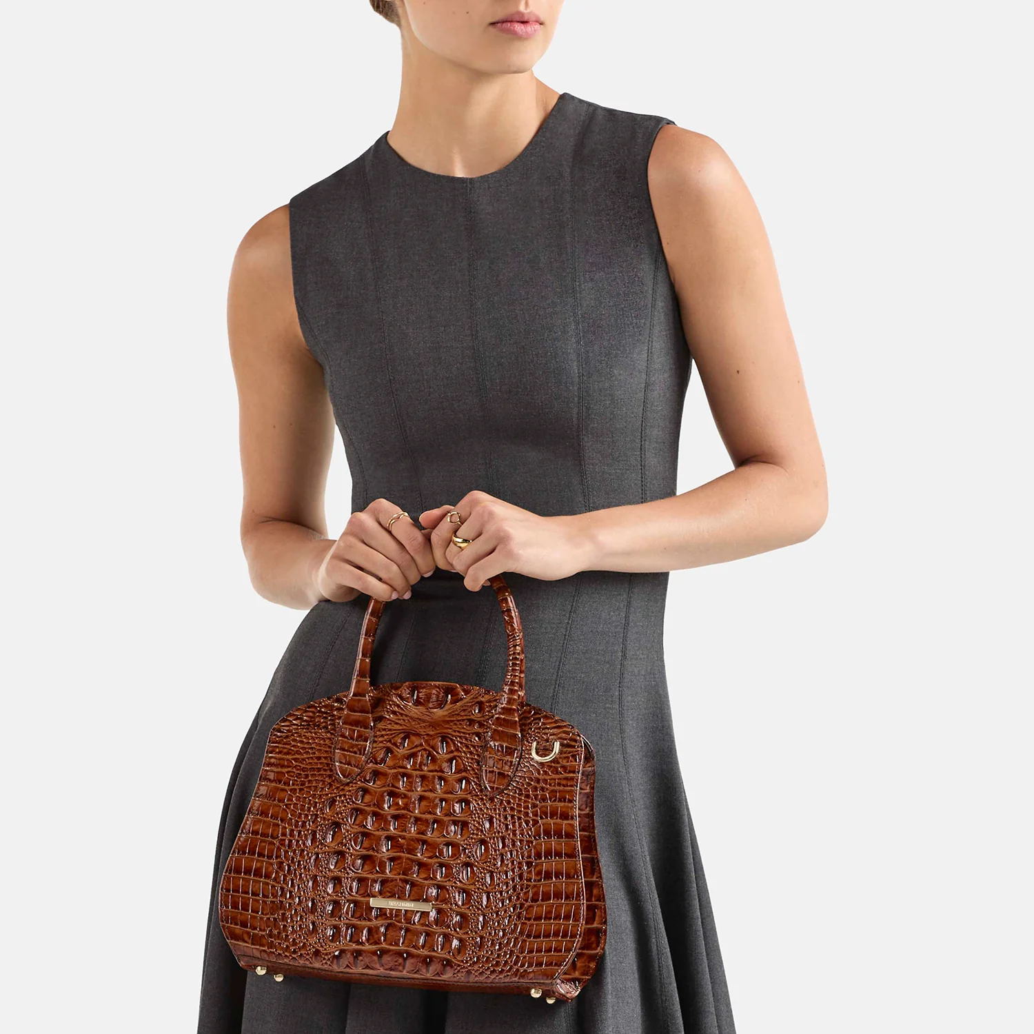 Brahmin Melbourne Collection Rosetta Satchel, Bellbottom Blue