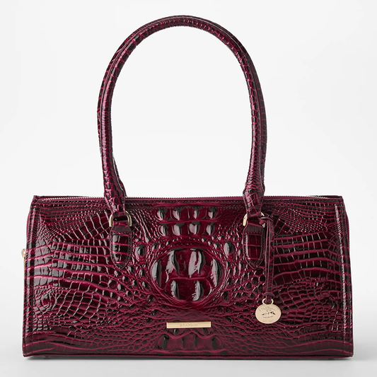 Brahmin Melbourne Collection Sophia Satchel, Cherry Lacquer