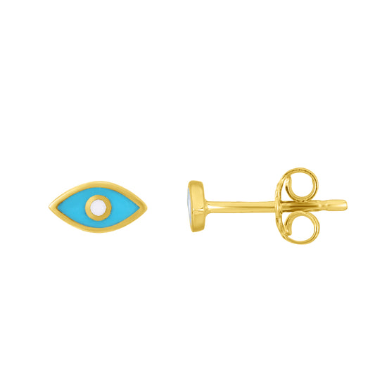 Evil Eye Blue Earrings