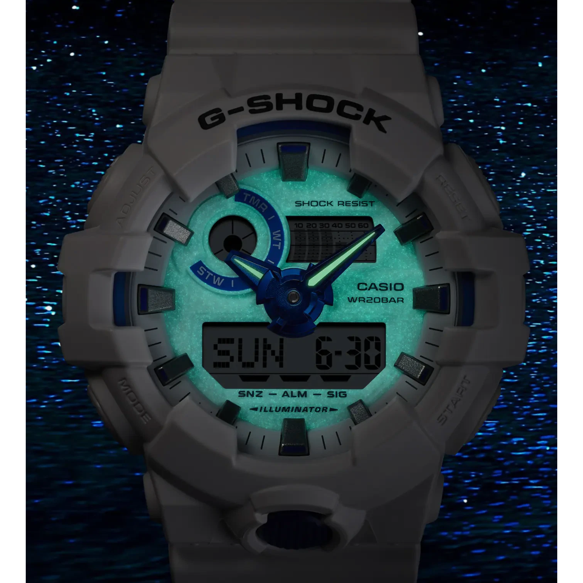 G-Shock - Ana-Digi GA700 Series, White and Blue