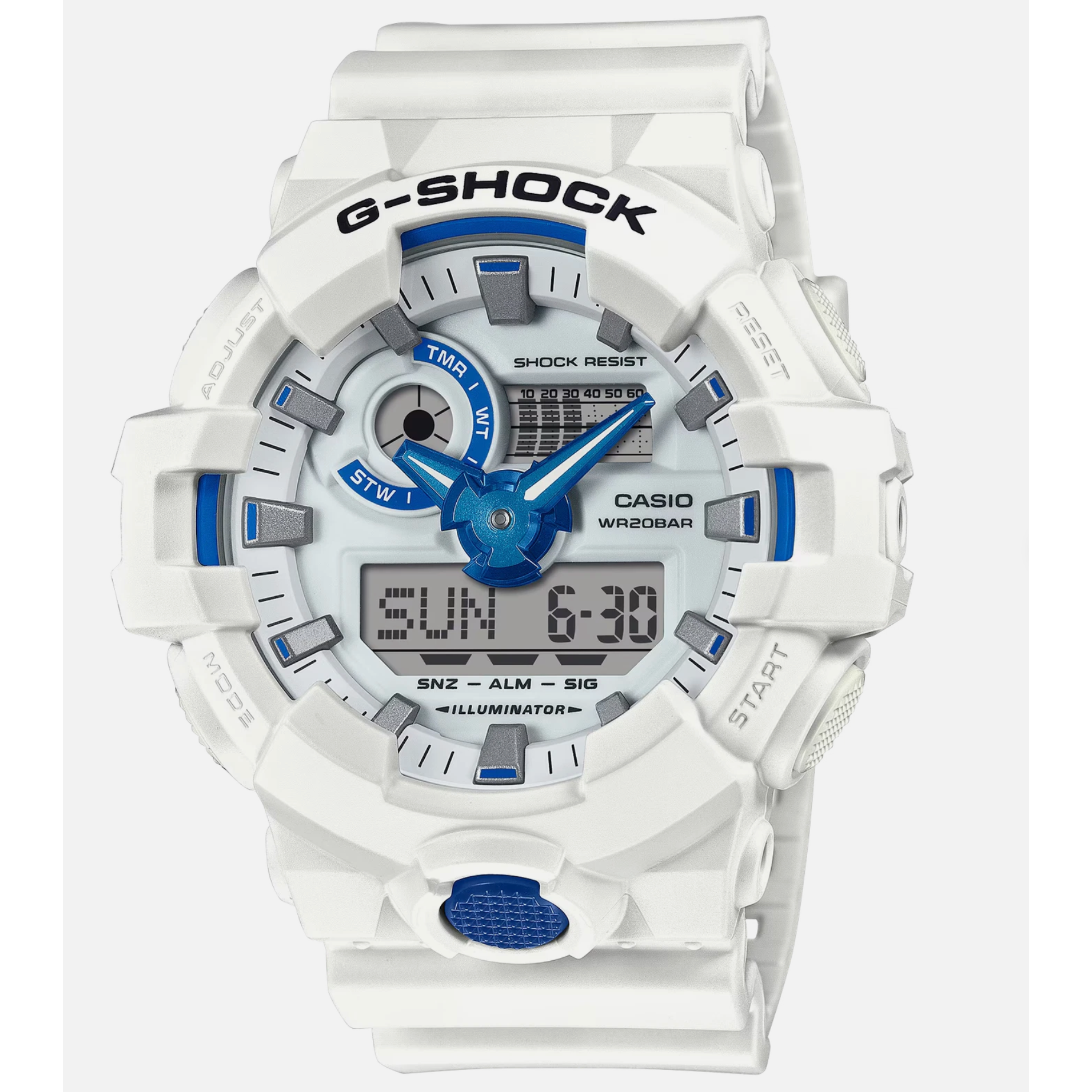 G-Shock - Ana-Digi GA700 Series, White and Blue