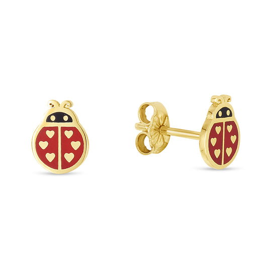 Ladybug Enamel Earrings