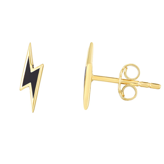 Lightning Bolt Enamel Earrings