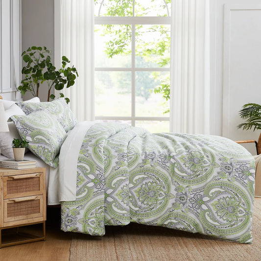 Imperial Paisly Comforter Set, Green