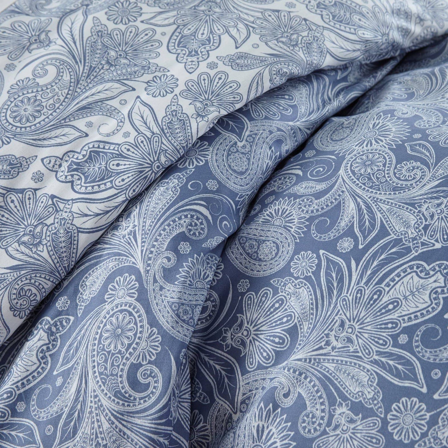 Madeline Print Duvet Slip Cover Set, Blue