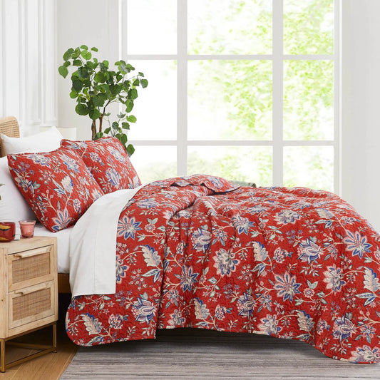 Henna Quilt Set, Red