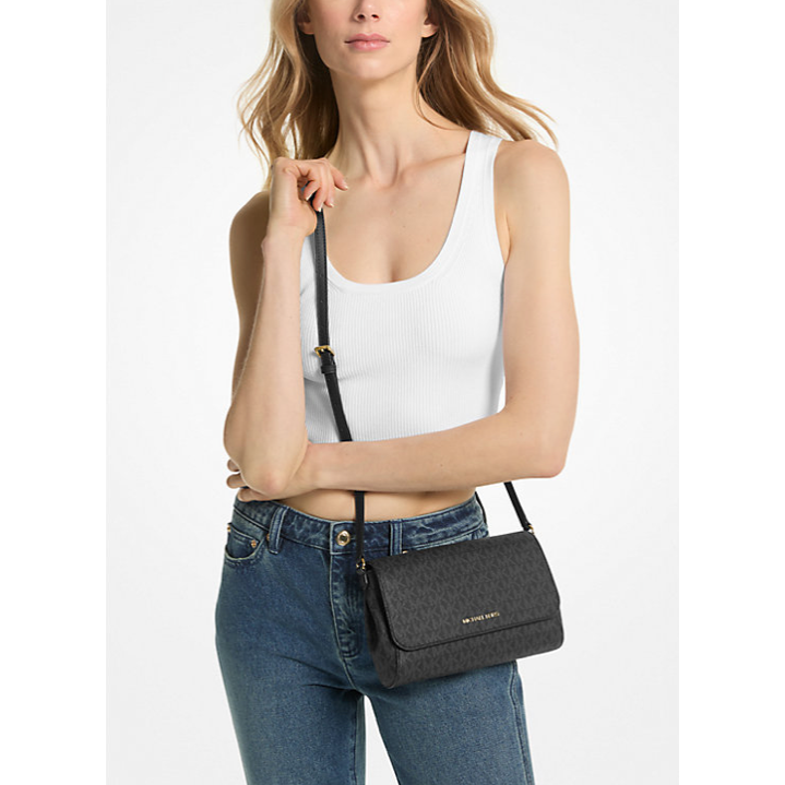 Michael Kors Medium Logo Convertible Crossbody Bag, Black