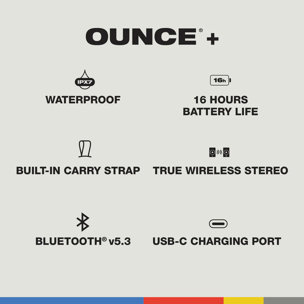 Skullcandy Ounce+ Wireless Speaker, Washed Tan