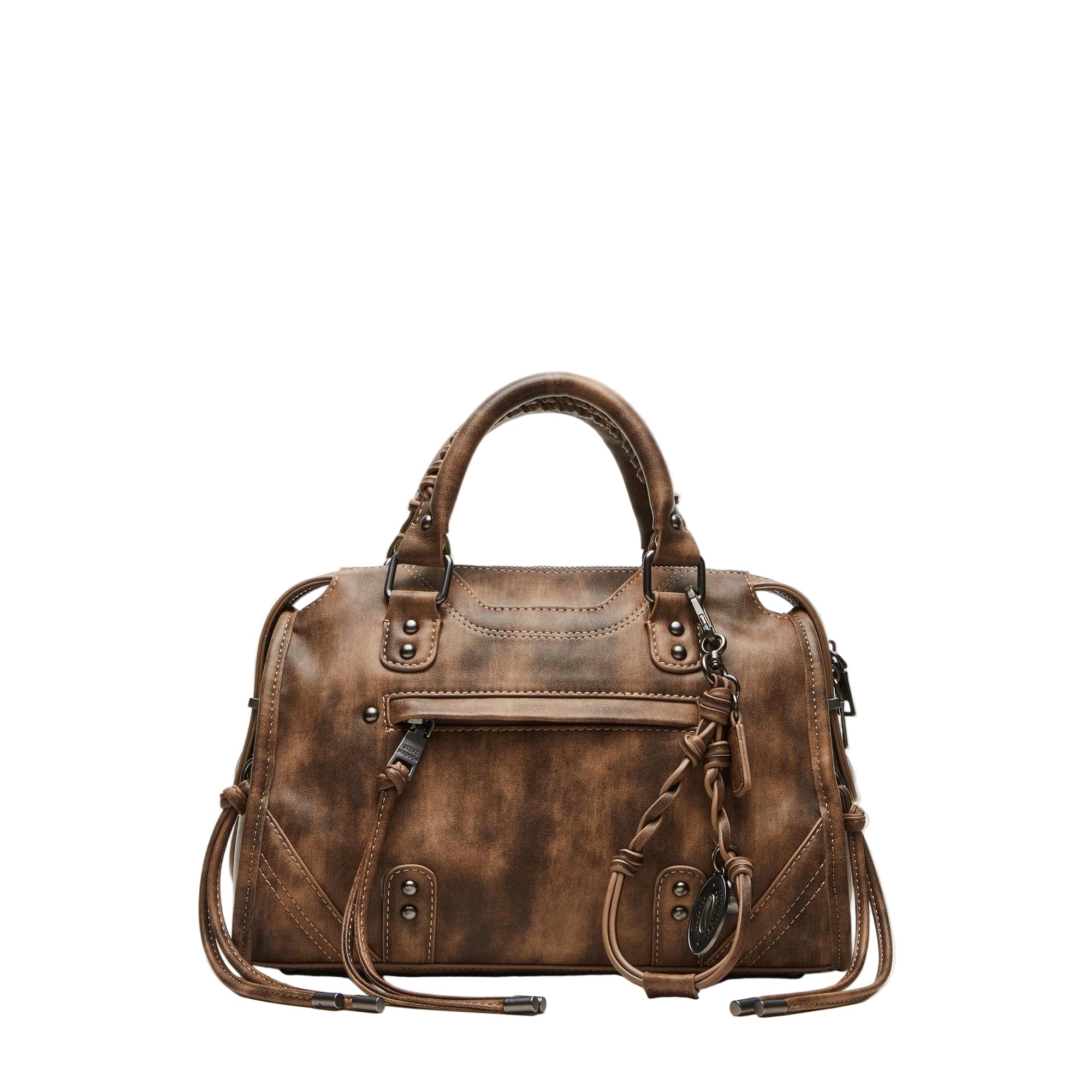 Steve Madden Riggs Satchel, Distressed Pecan