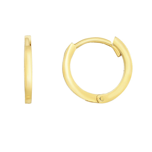 Thin Polished Huggie Earrings