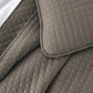 Small Squares Classic Quilt Set, Dark Taupe