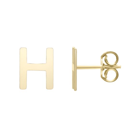 Initial Stud Earrings