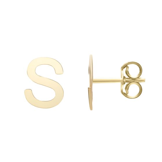 Initial Stud Earrings