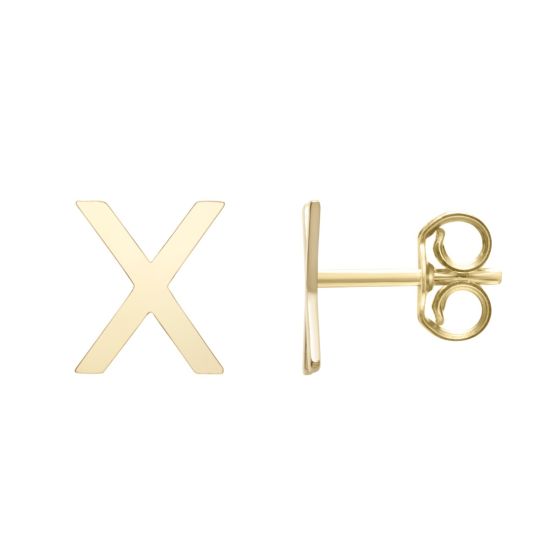 Initial Stud Earrings