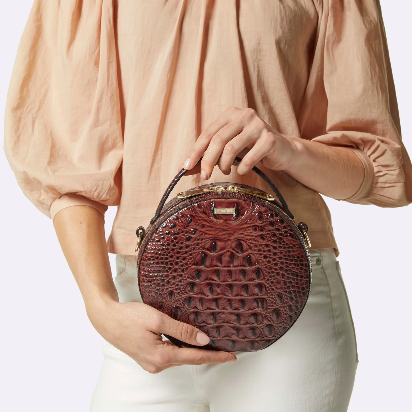 Brahmin Melbourne Collection Lane Crossbody, Rose Gold