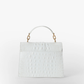 Brahmin Melbourne Collection Small Hallie Satchel, Sea Salt White