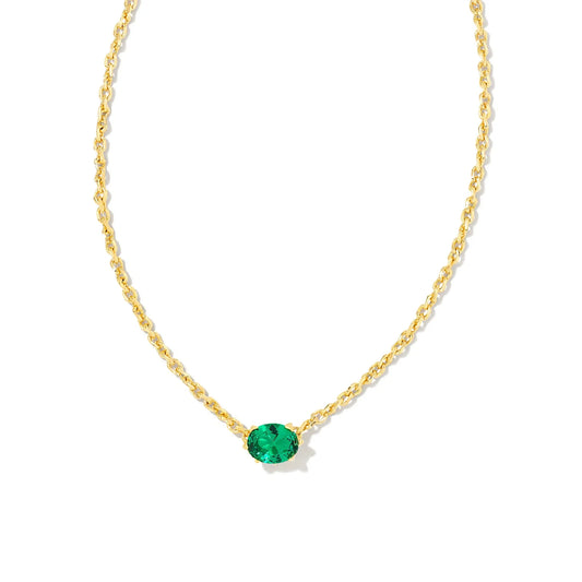 Kendra Scott Cailin Pendant, Green Crystal