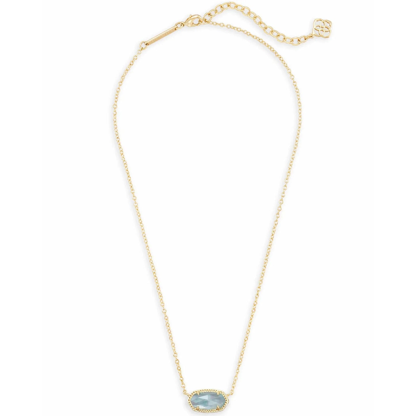 Kendra Scott Elisa Gold Pendant Necklace, Light Blue Illusion