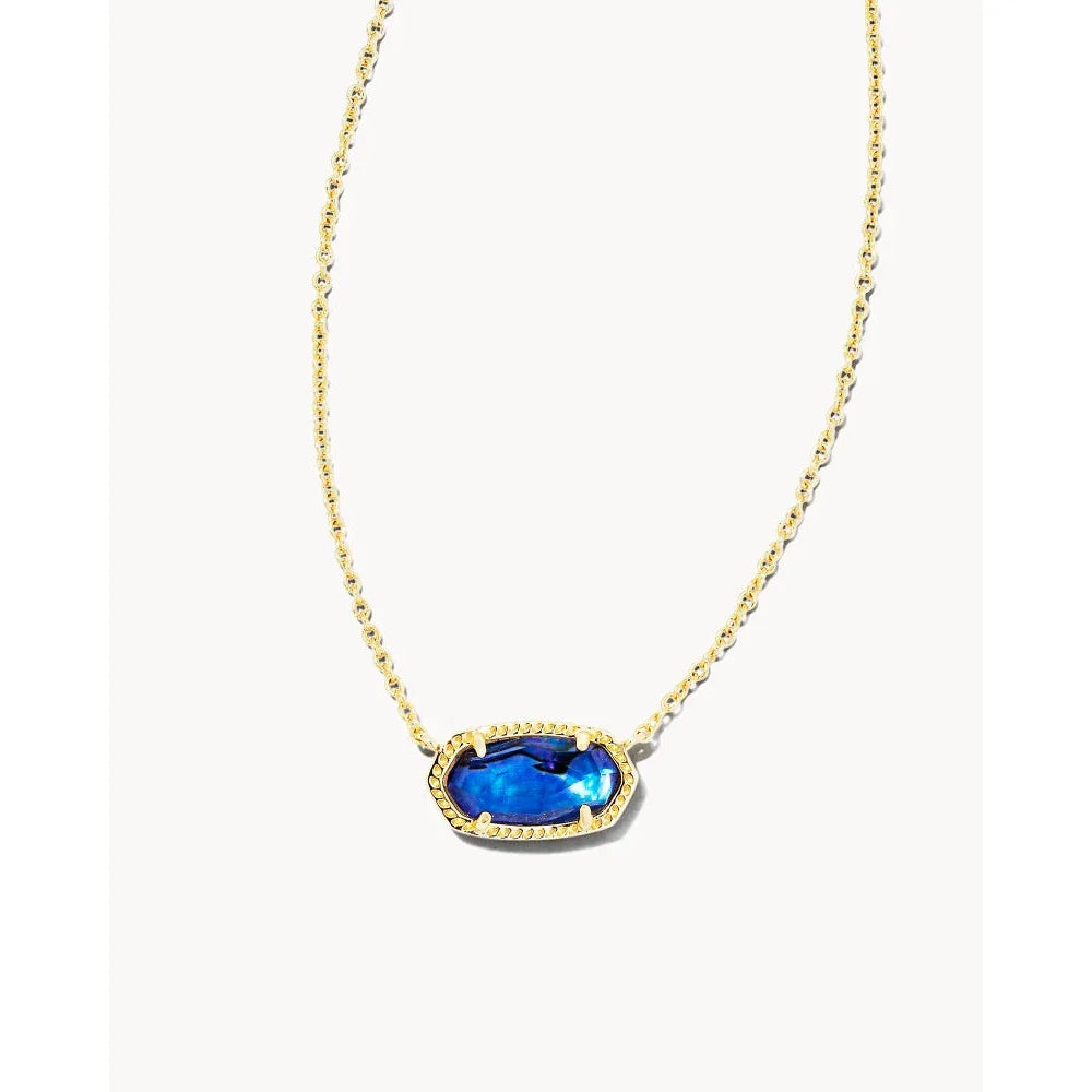 Kendra Scott Elisa Gold Pendant Necklace, Navy Abalone