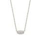 Kendra Scott Grayson White Crystal Pendant Necklace, Silver