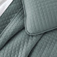 Small Squares Classic Quilt Set, Steel Blue